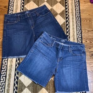 2 pair of LOFT denim cutoffs